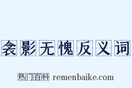 衾影无愧反义词是什么意思的图片